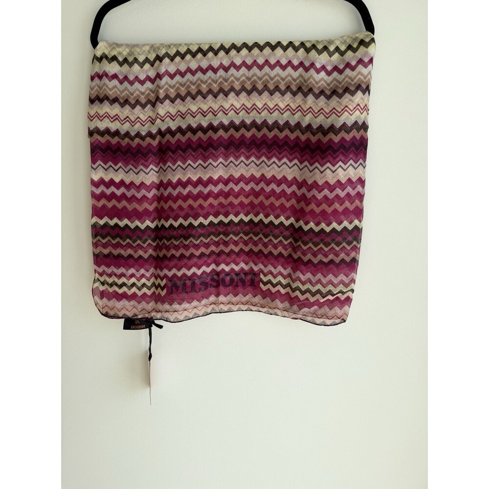 Missoni Scarf 18x80-New With Tags-Zig Zag Pattern-Fall Colors